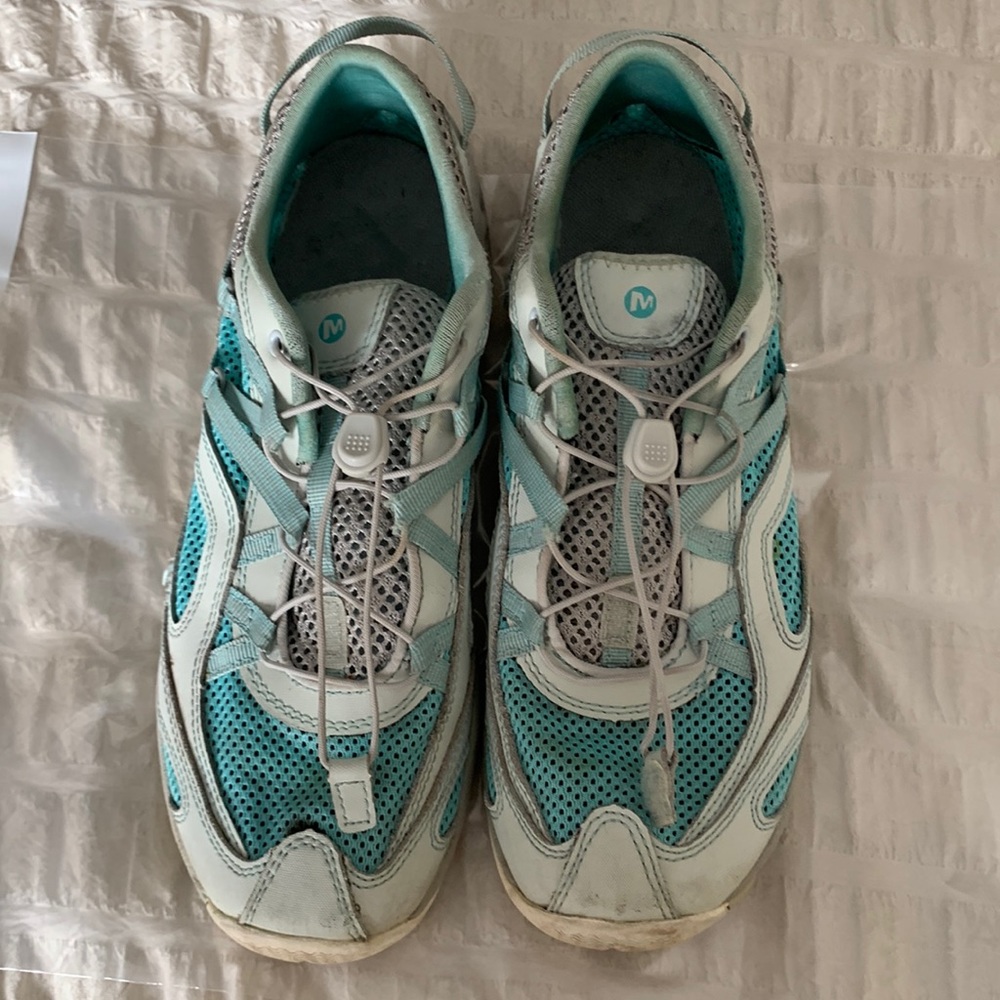 Merrell lace Ash/Aqua vibram woman’s sneakers size 8